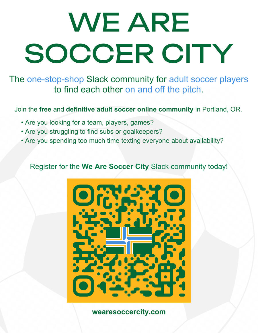 we are soccer city promotional flyer